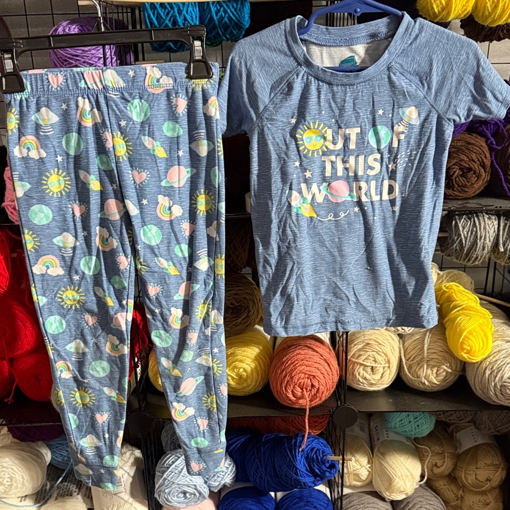 Kids Blue 'Out of This World' Pajama Set